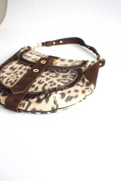 Roberto Cavalli 2000s cheetah print shoulder bag