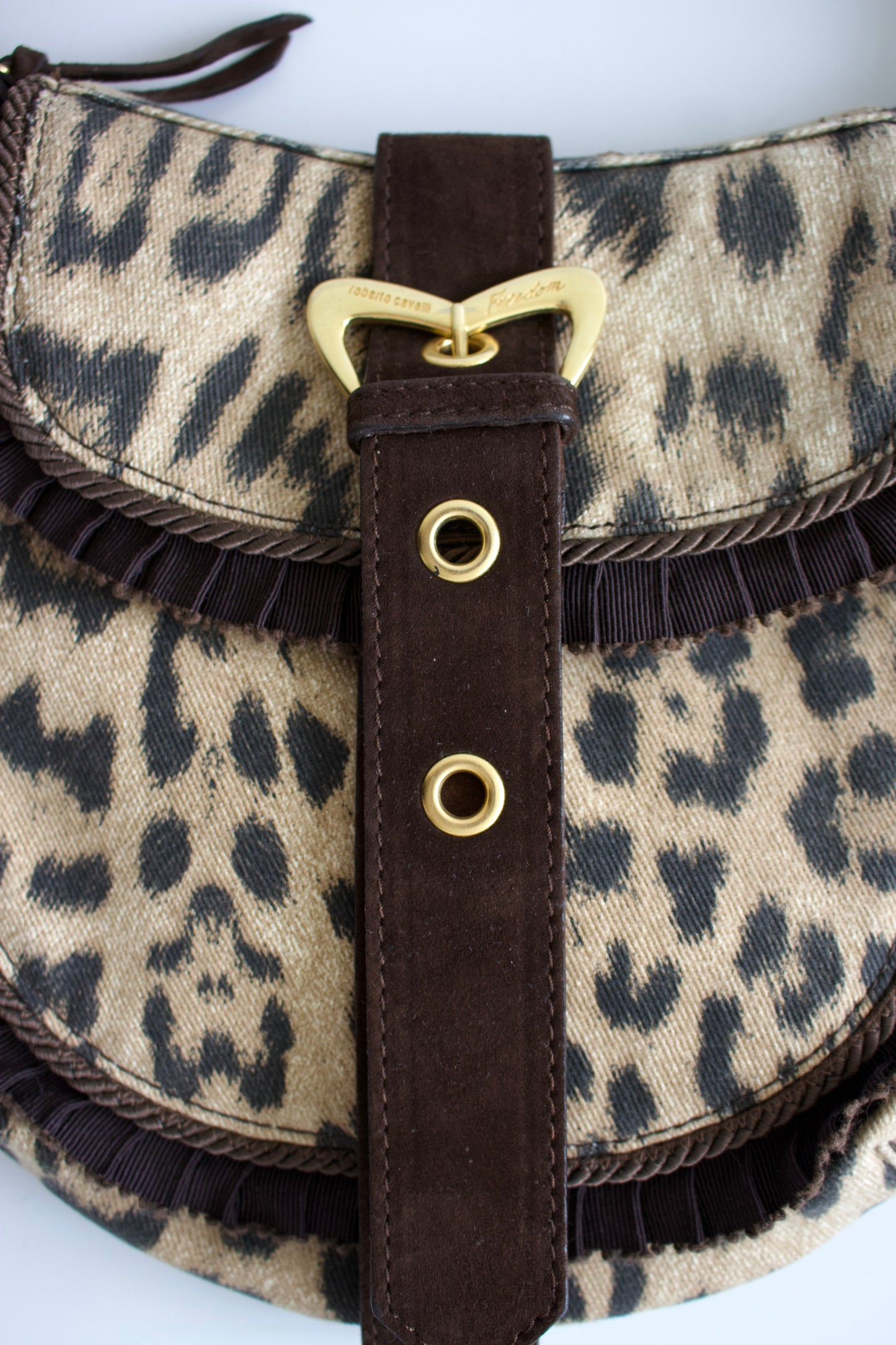 Roberto Cavalli 2000s cheetah print shoulder bag