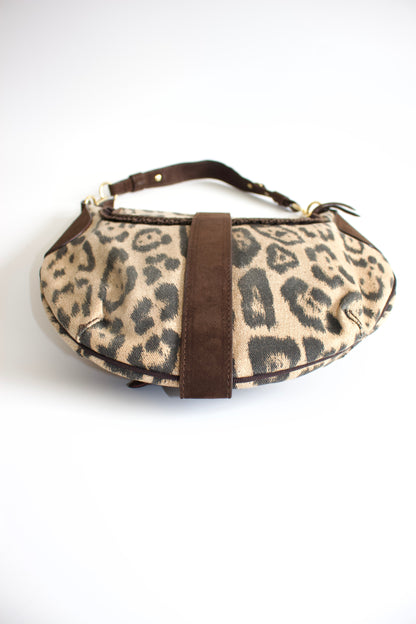 Roberto Cavalli 2000s cheetah print shoulder bag