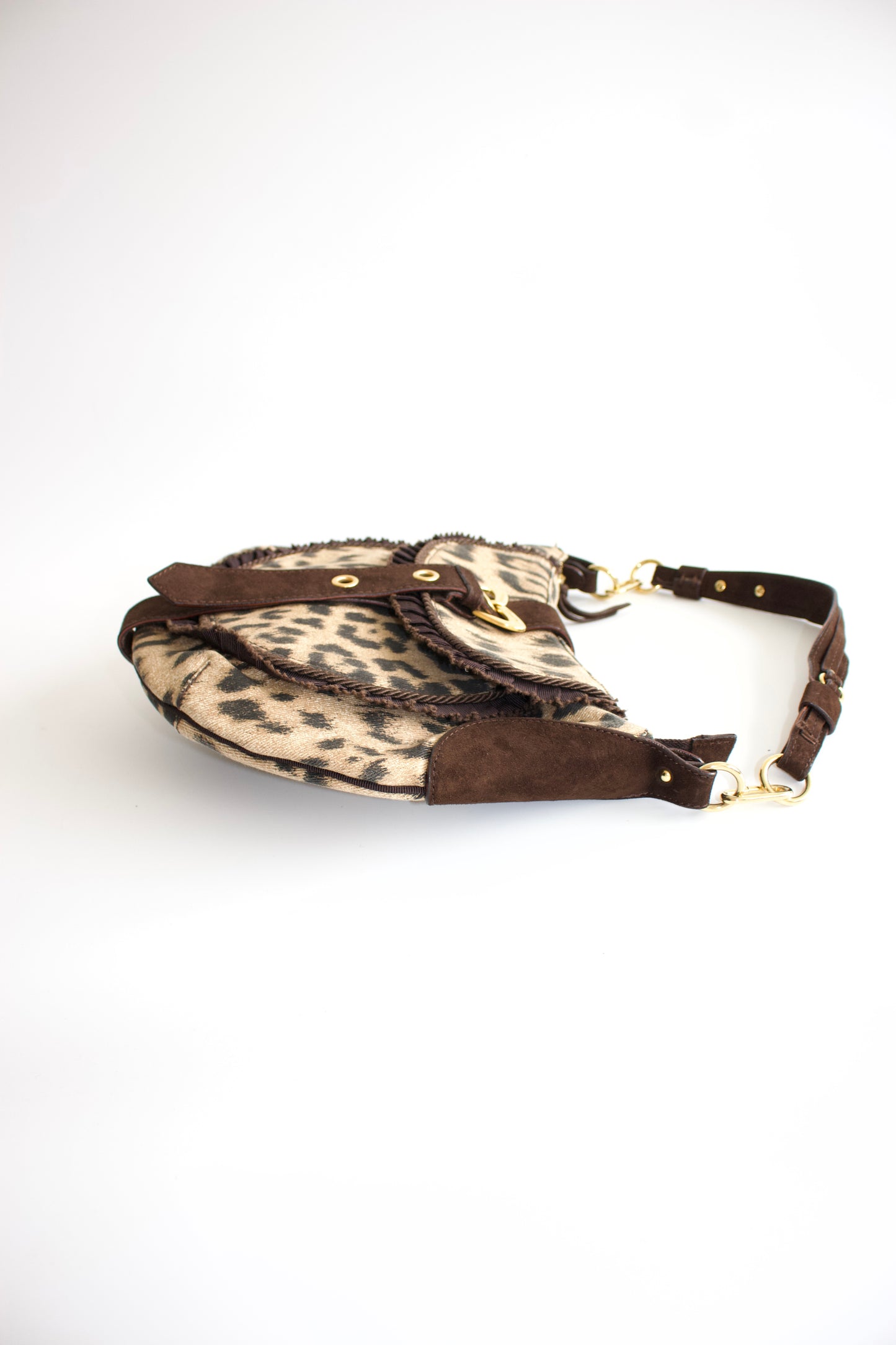 Roberto Cavalli 2000s cheetah print shoulder bag