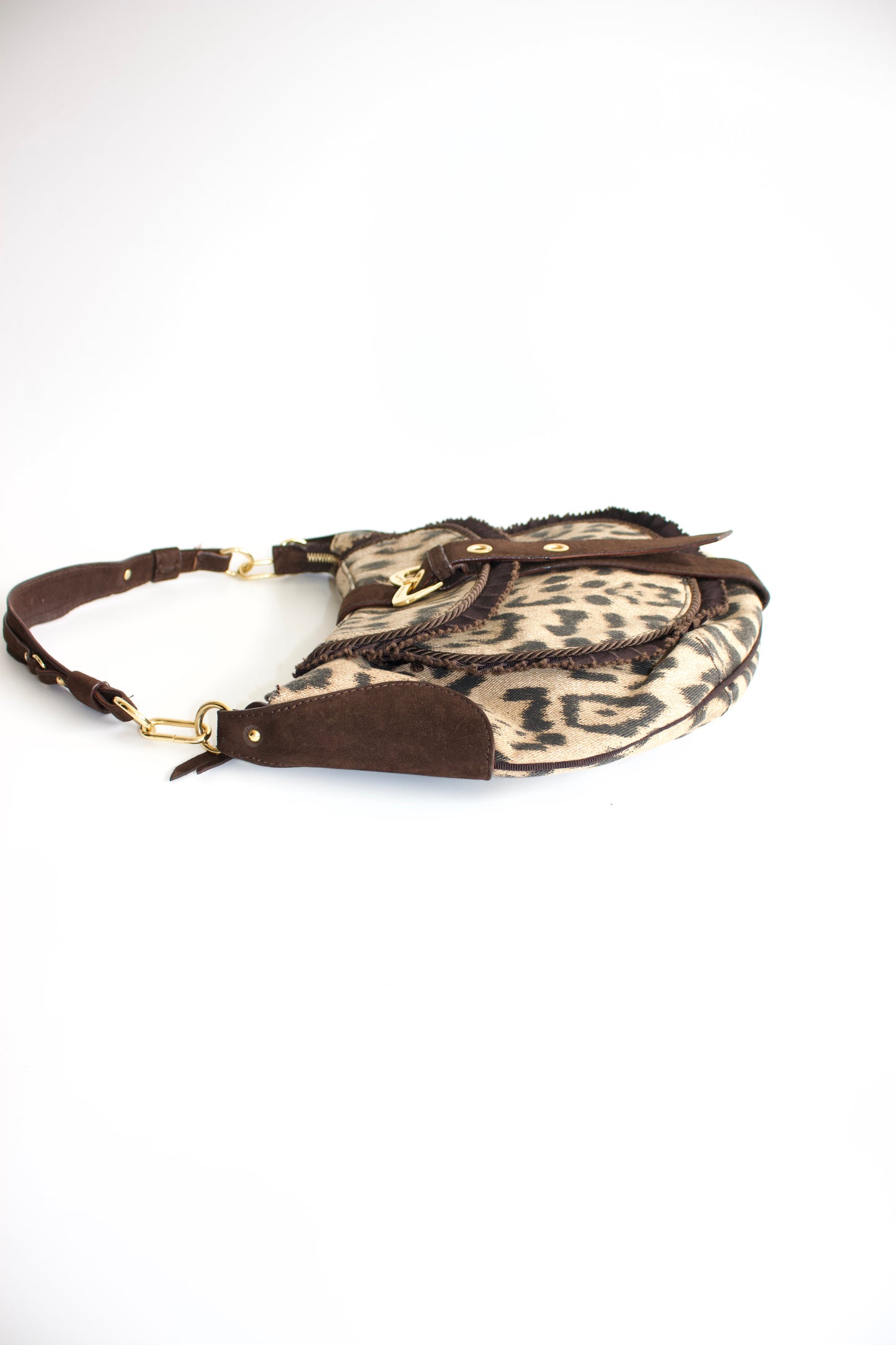 Roberto Cavalli 2000s cheetah print shoulder bag