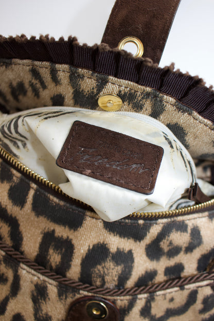 Roberto Cavalli 2000s cheetah print shoulder bag