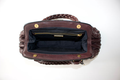 Miu Miu FW 2006 brown matelassé leather Coffer handbag