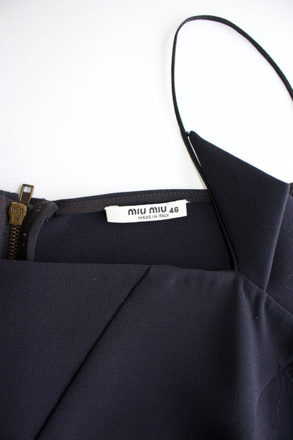 Miu Miu FW 2009 black asymmetrical cocktail dress