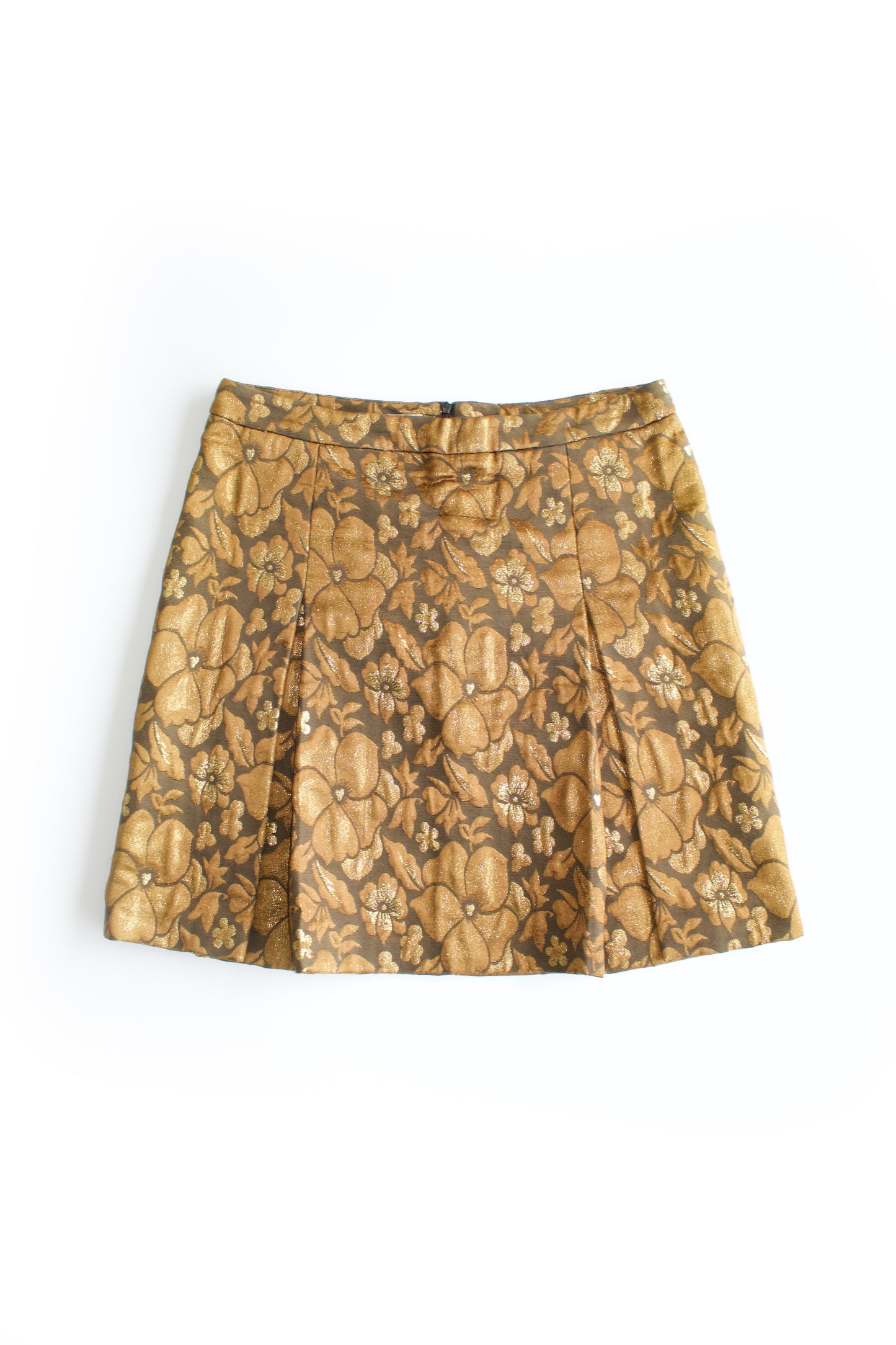 Miu Miu FW 2004 golden brocade skirt