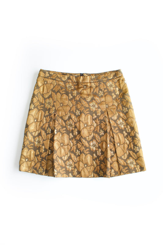 Miu Miu FW 2004 golden brocade skirt