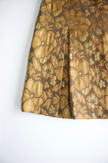 Miu Miu FW 2004 golden brocade skirt