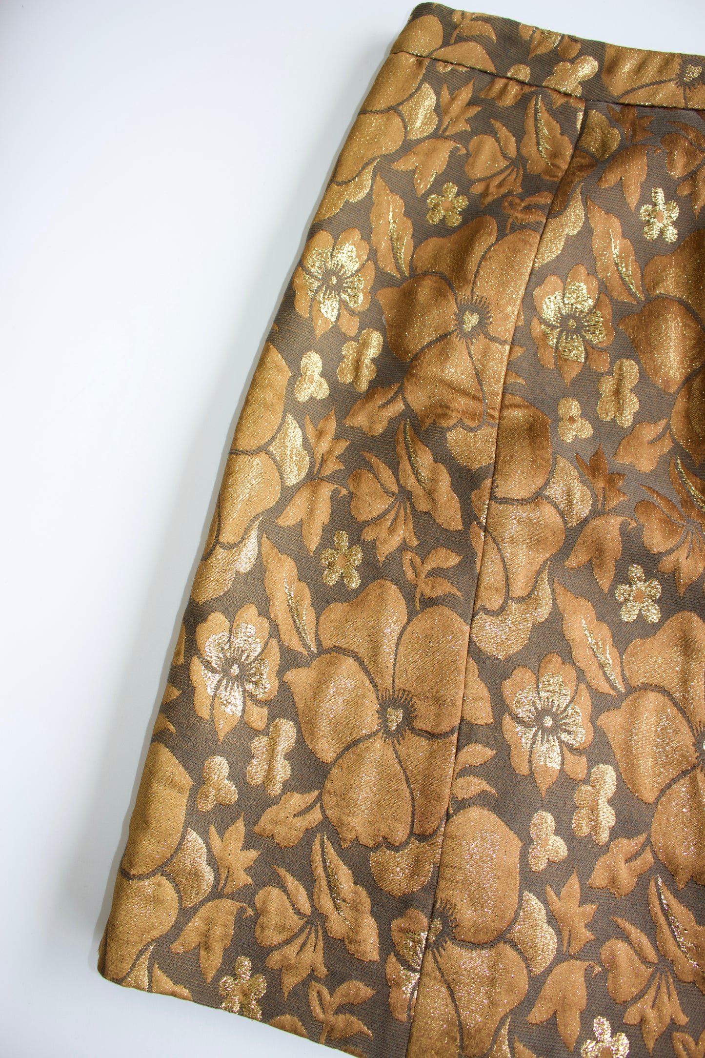 Miu Miu FW 2004 golden brocade skirt