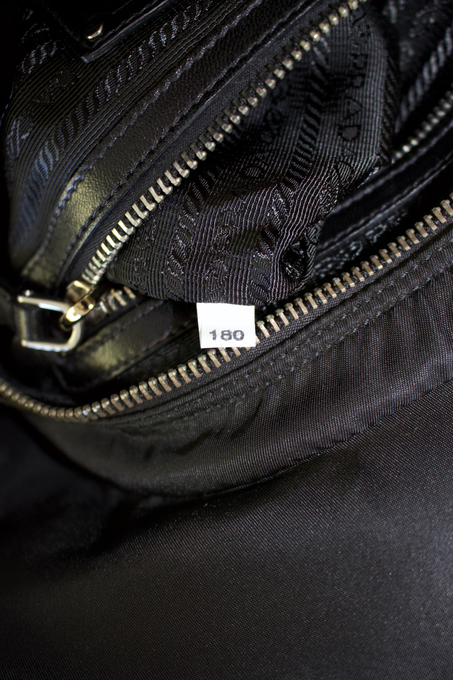 Prada FW 2008 black ruffled nylon crossbody bag