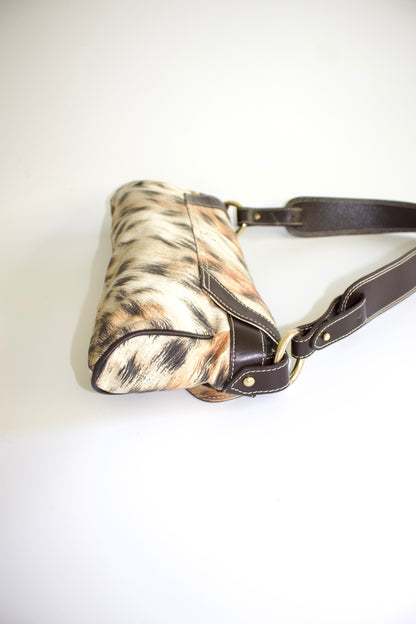 Roberto Cavalli 2000s animal print shoulder bag
