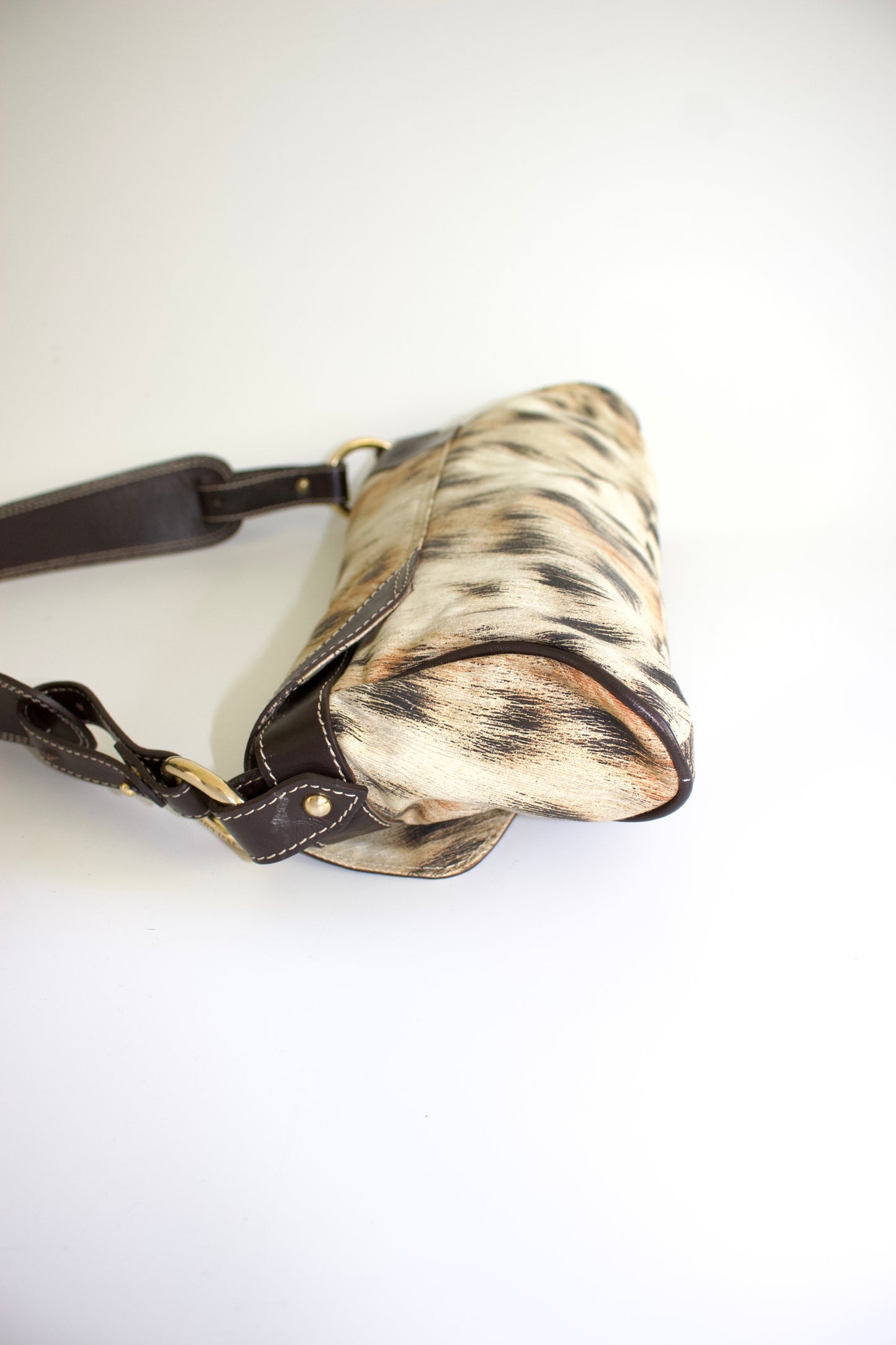 Roberto Cavalli 2000s animal print shoulder bag