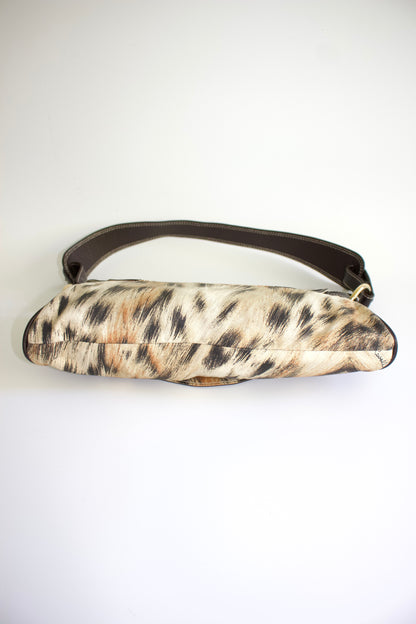 Roberto Cavalli 2000s animal print shoulder bag
