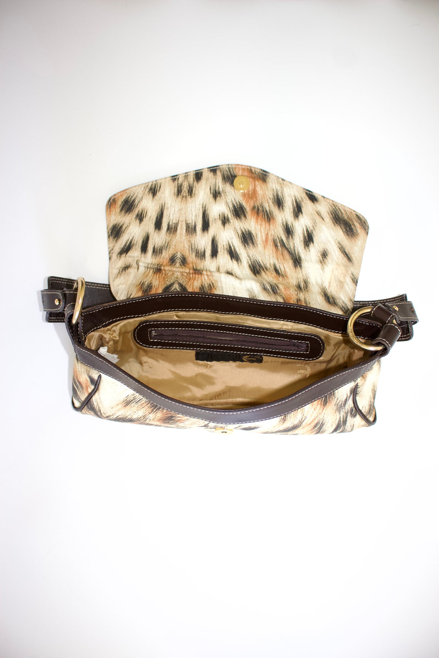 Roberto Cavalli 2000s animal print shoulder bag