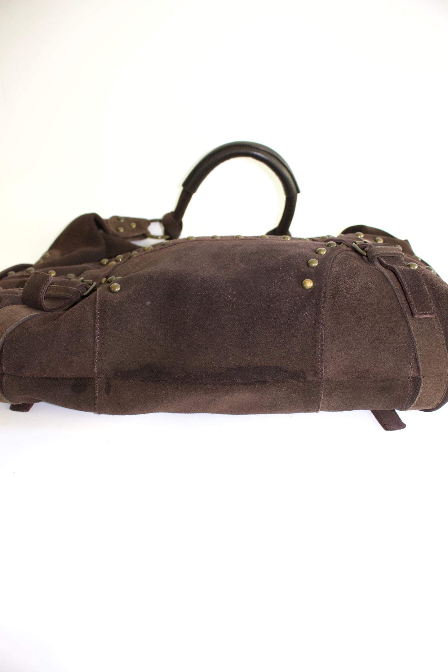 Roberto Cavalli 2000s brown suede hobo bag