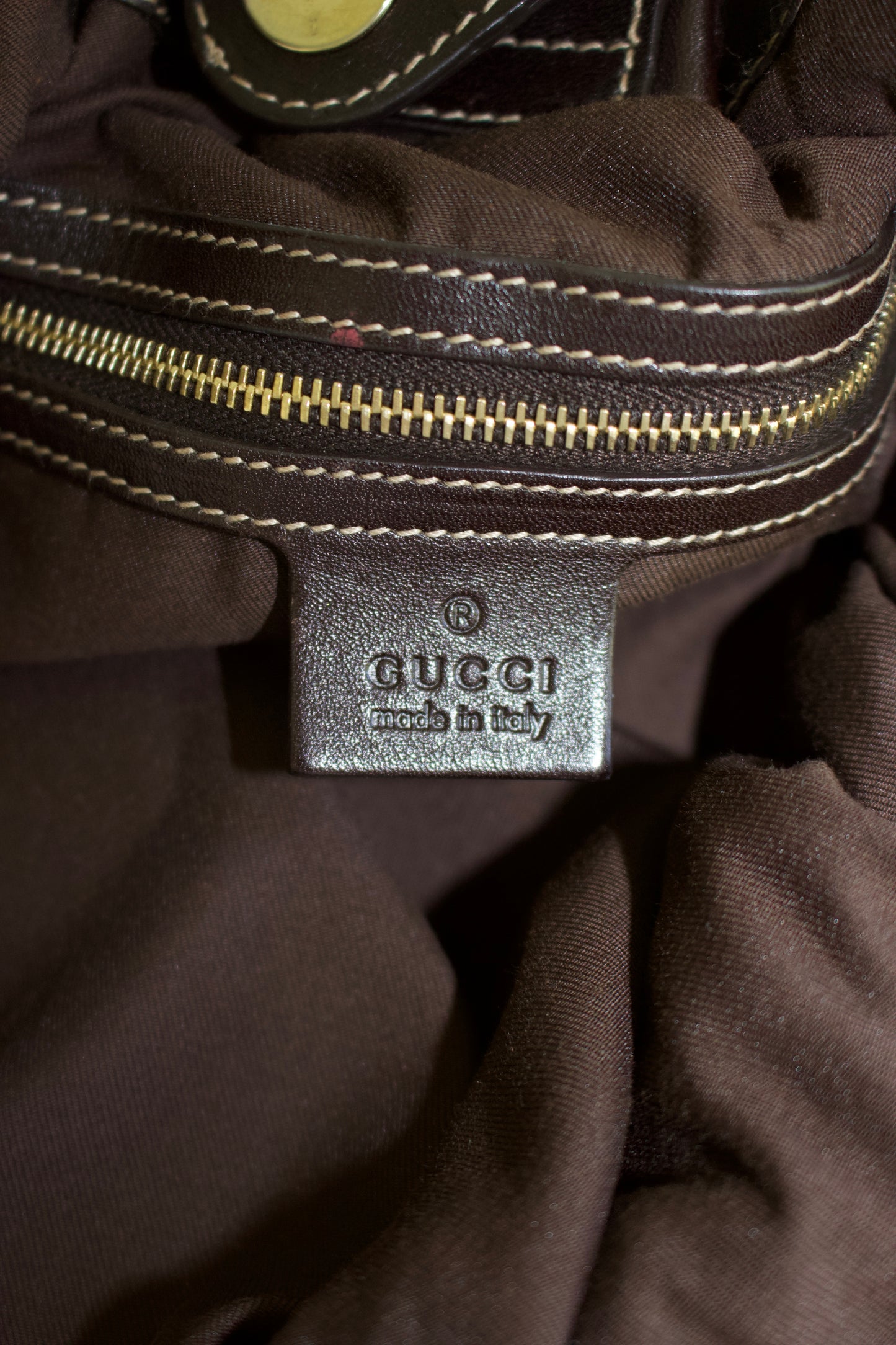 Gucci brown GG canvas studded Pelham shoulder bag