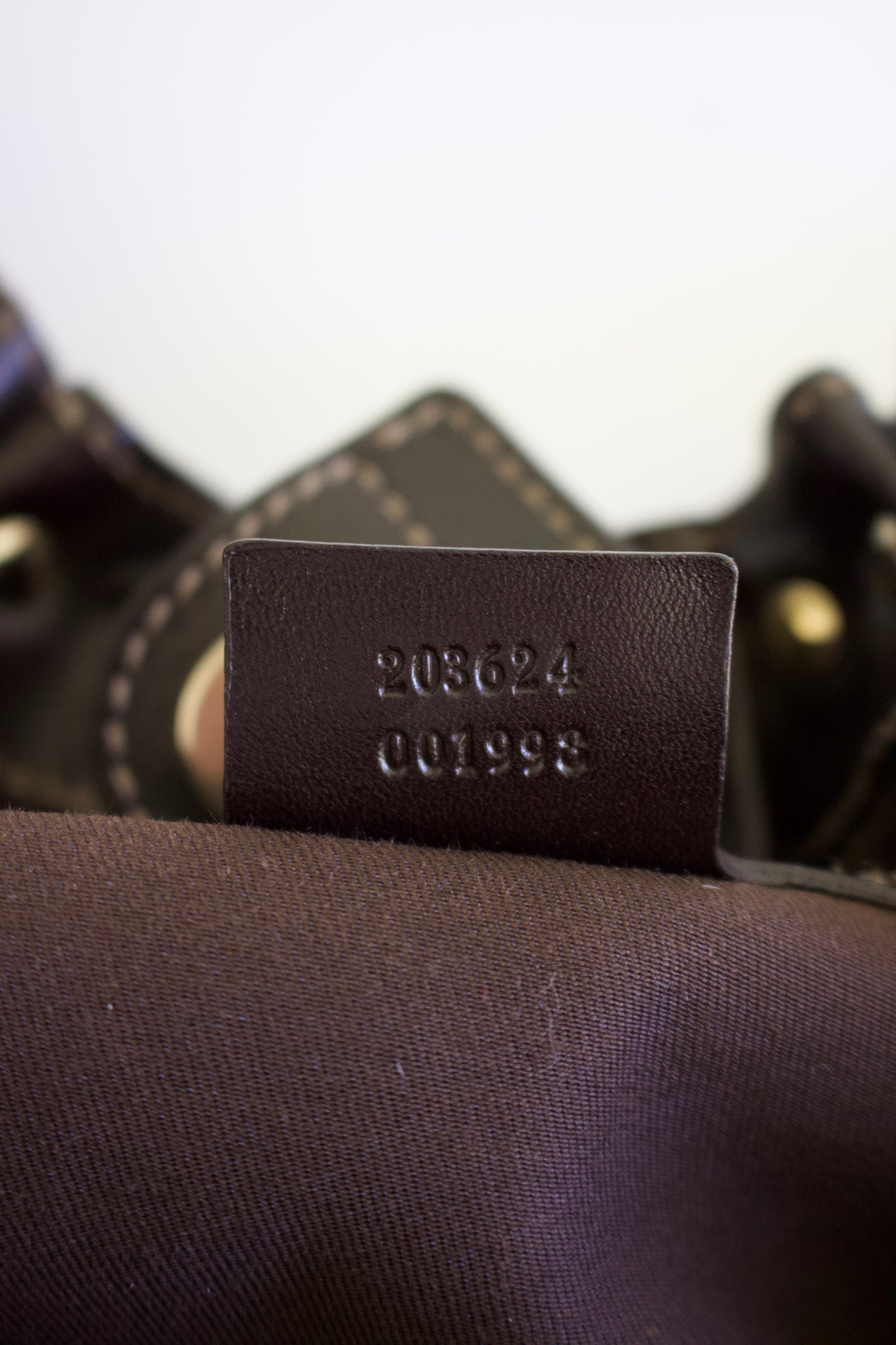 Gucci brown GG canvas studded Pelham shoulder bag