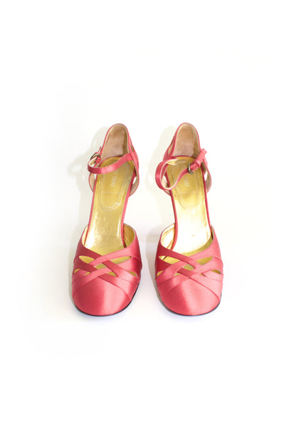 Miu Miu FW 2003 pink satin heels