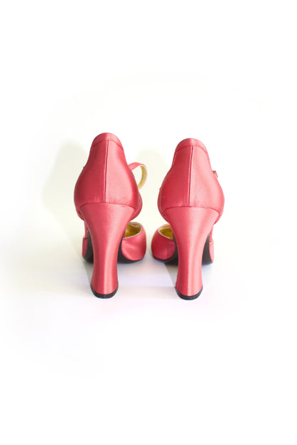Miu Miu FW 2003 pink satin heels