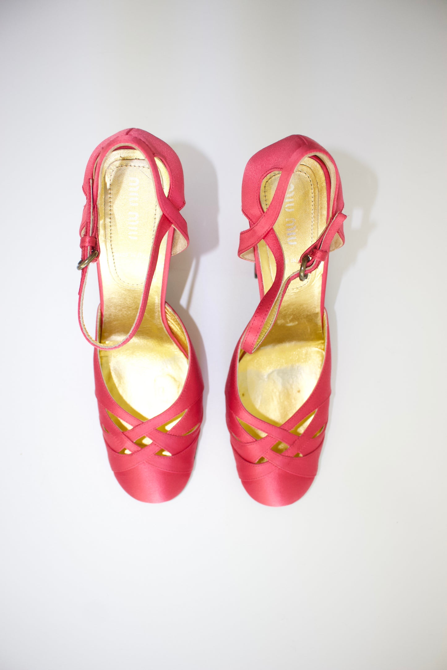Miu Miu FW 2003 pink satin heels