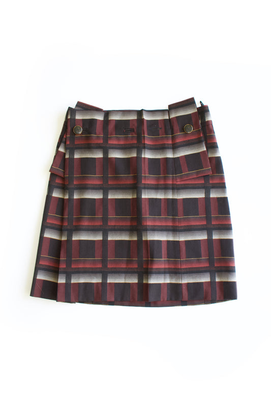 Gucci FW 2007 red and black tartan mini-skirt