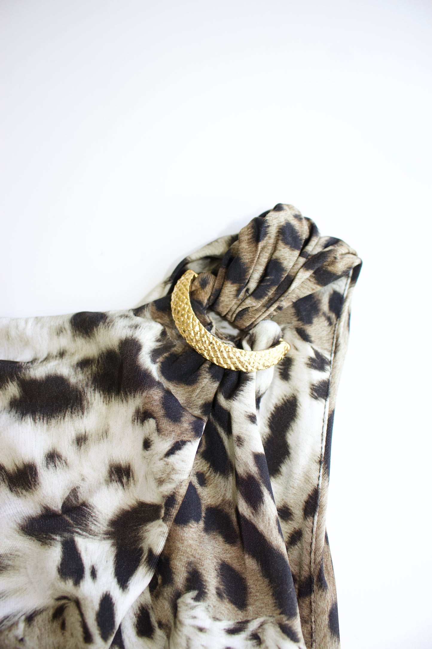 Roberto Cavalli 2000s cheetah print top