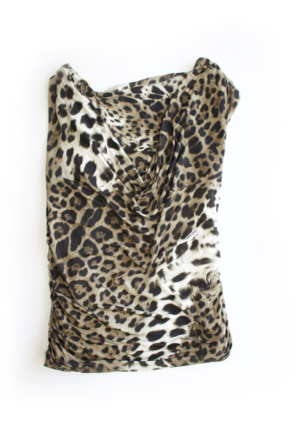 Roberto Cavalli 2000s cheetah print top