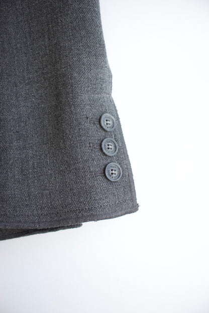 Dolce & Gabbana 2000s grey wool jacket with fur hood