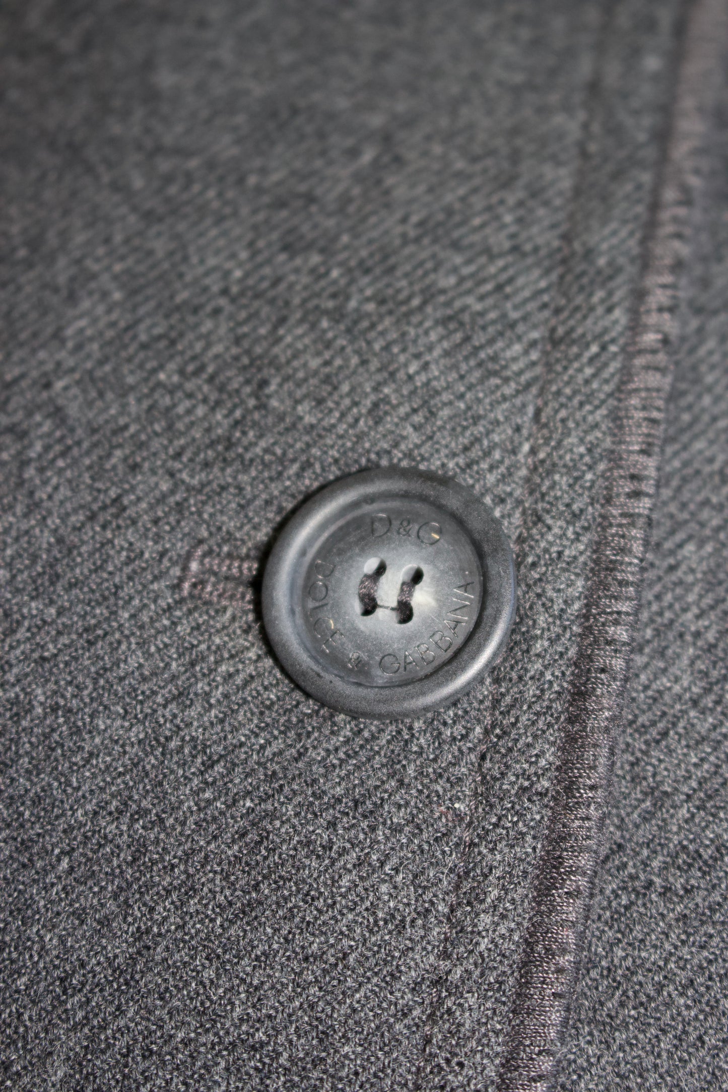 Dolce & Gabbana 2000s grey wool jacket with fur hood