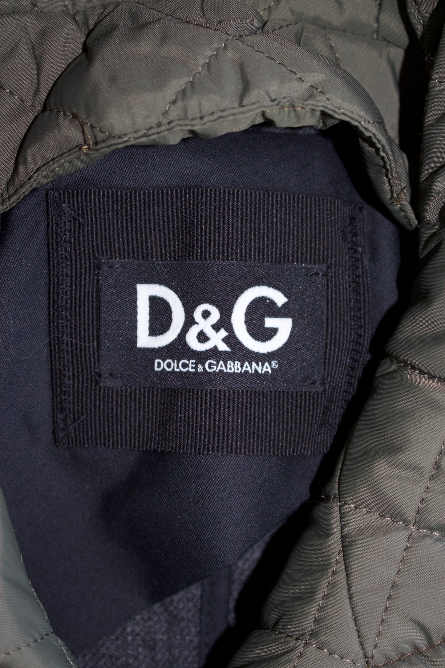 Dolce & Gabbana 2000s grey wool jacket with fur hood