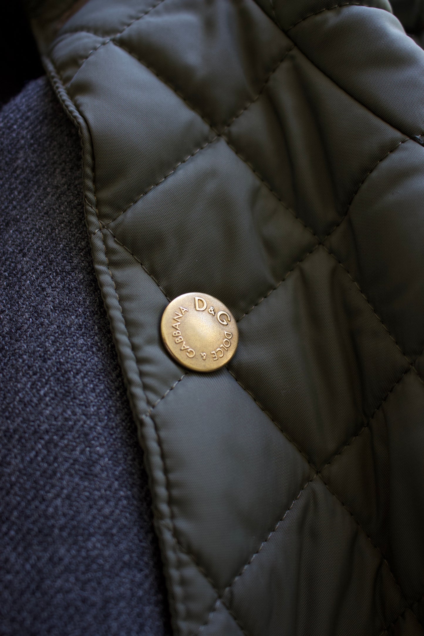 Dolce & Gabbana 2000s grey wool jacket with fur hood