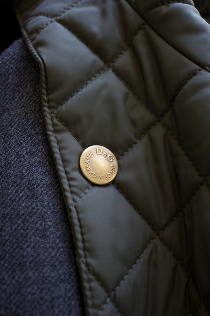 Dolce & Gabbana 2000s grey wool jacket with fur hood