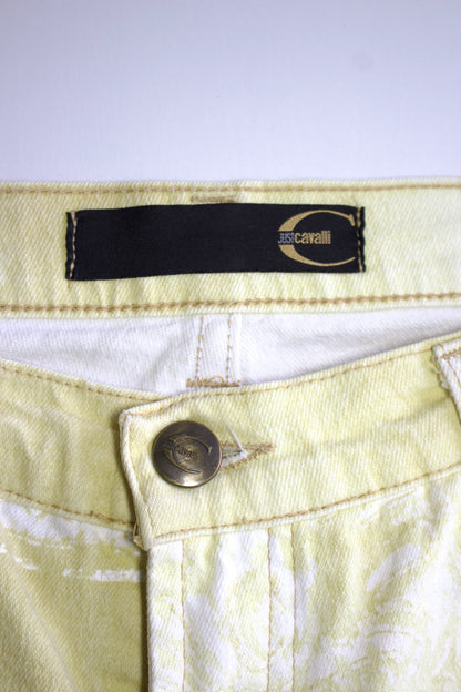 Roberto Cavalli 2000s cream paisley print jeans