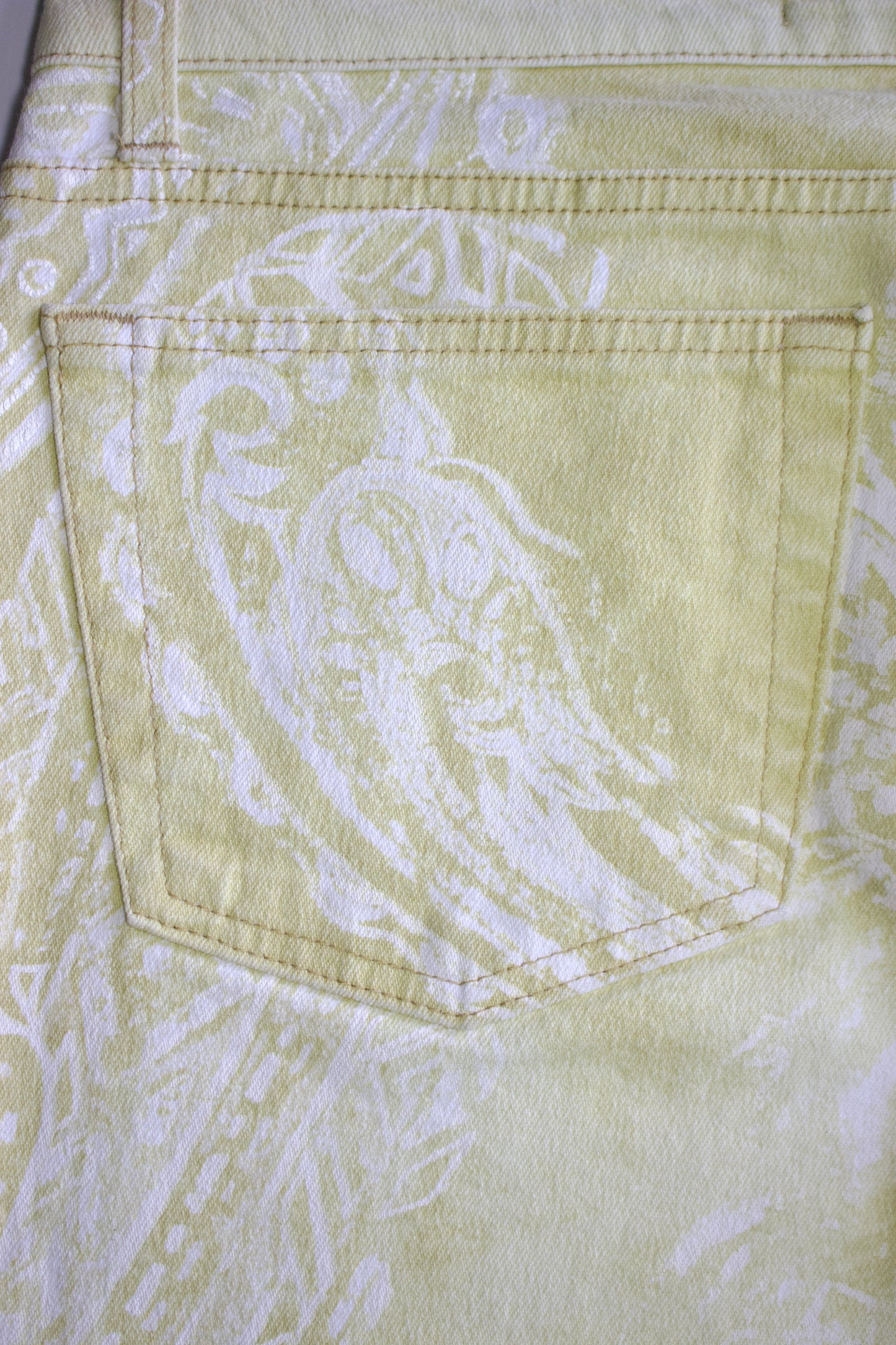 Roberto Cavalli 2000s cream paisley print jeans