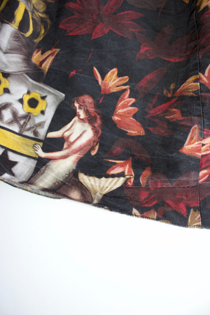 Miu Miu FW 2006 black floral printed skirt
