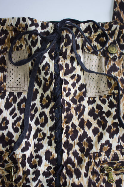 Dolce & Gabbana 2000s cheetah-print corset top