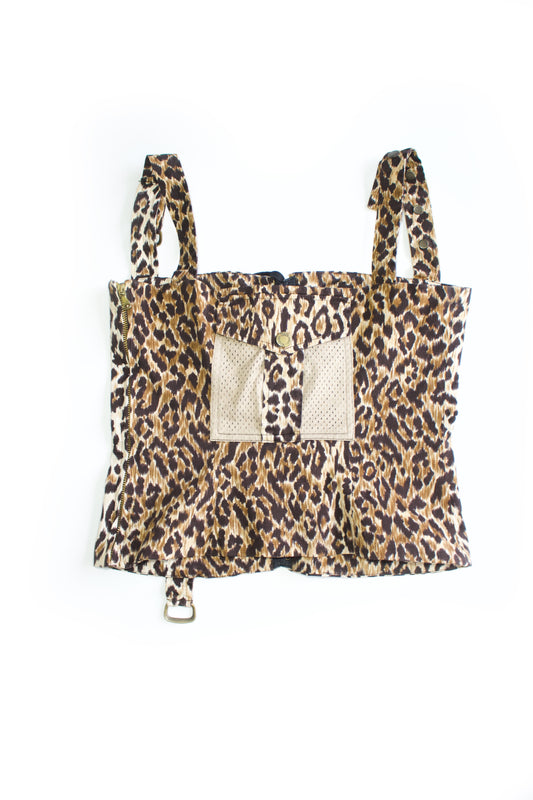Dolce & Gabbana 2000s cheetah-print corset top