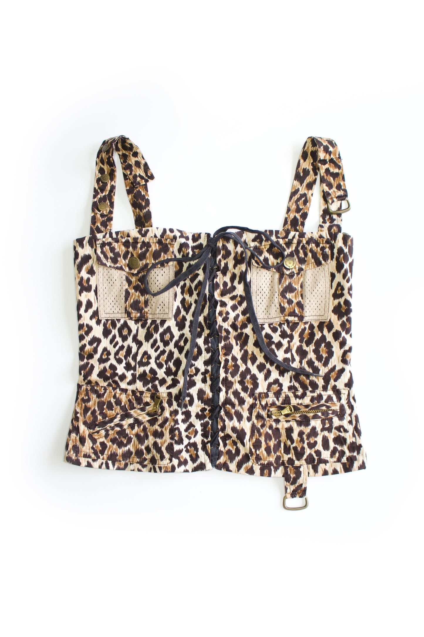 Dolce & Gabbana 2000s cheetah-print corset top