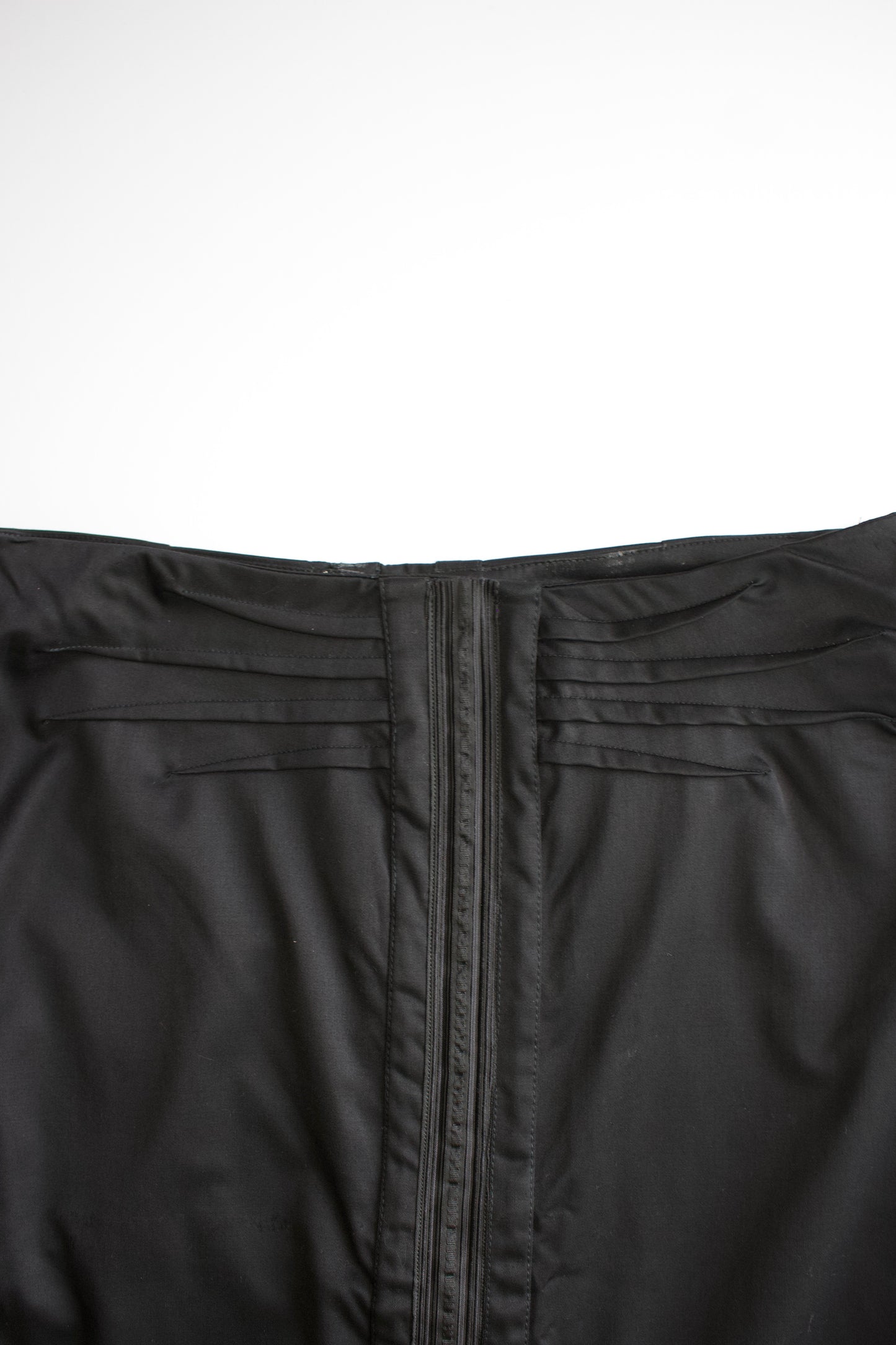 Gucci FW 2004 black ruched midi-skirt