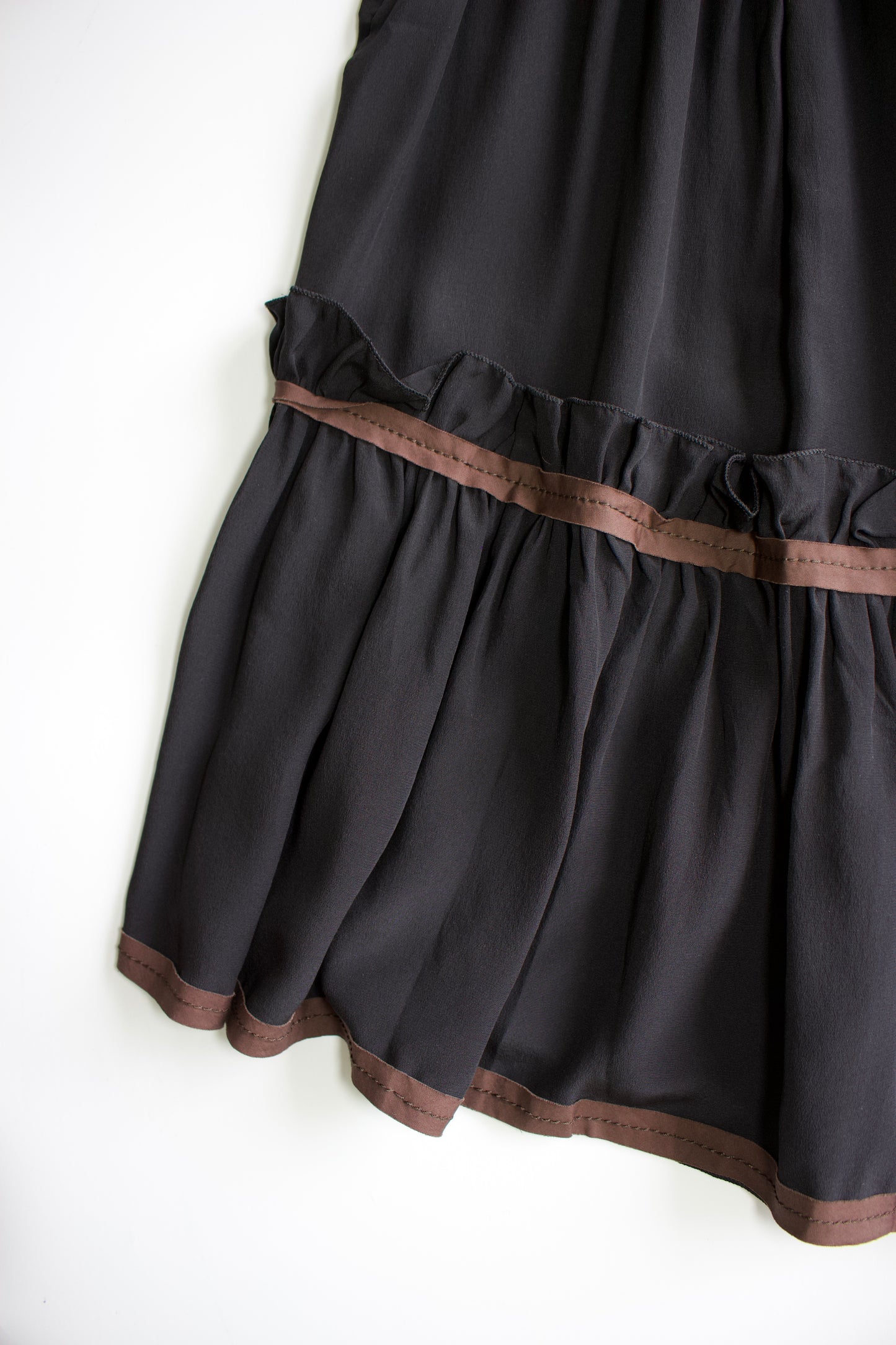 Miu Miu 2000s black silk skirt