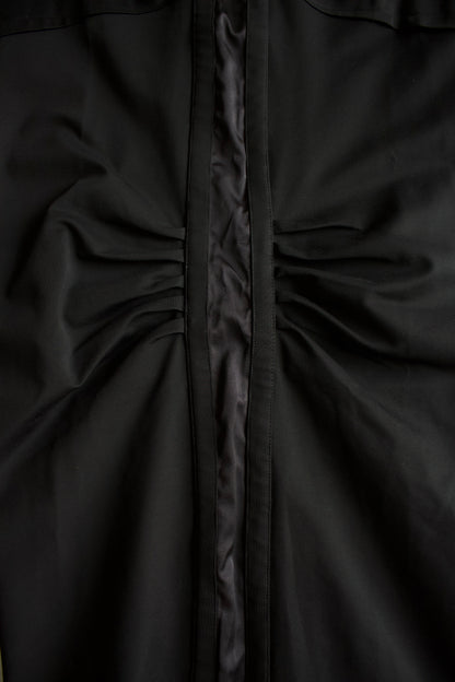 Gucci FW 2004 black ruched longsleeve dress