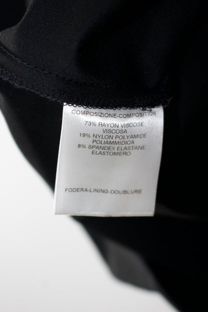 Gucci FW 2004 black ruched longsleeve dress