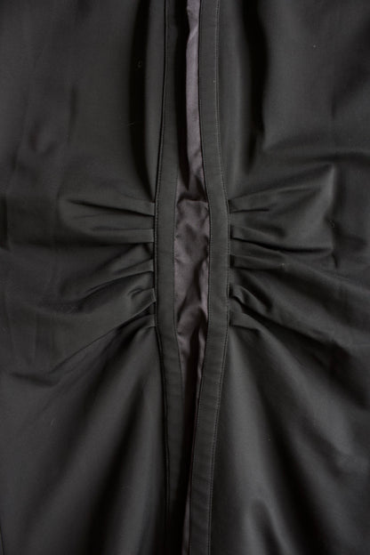 Gucci FW 2004 black ruched longsleeve dress
