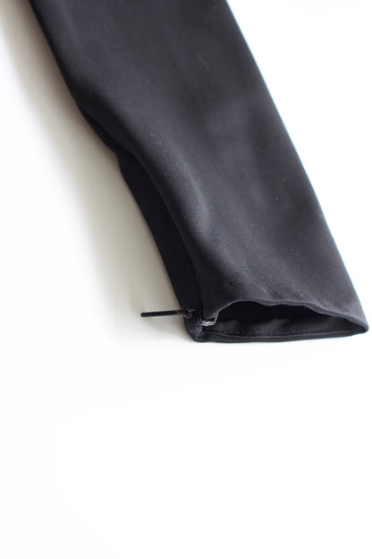 Gucci FW 2004 black ruched longsleeve dress