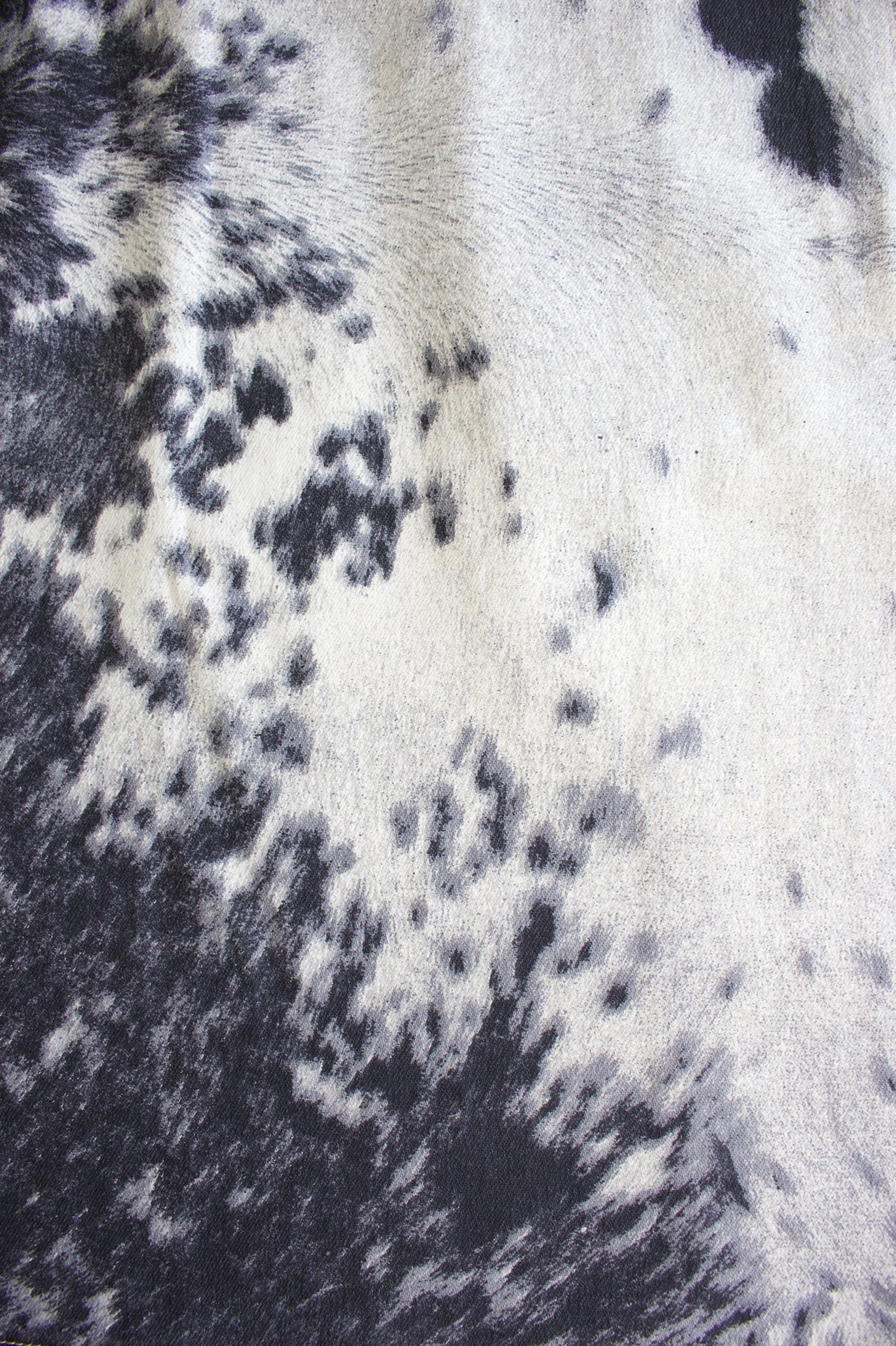 Roberto Cavalli FW 1999 cow print denim skirt