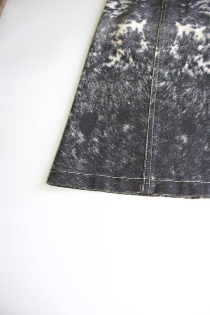 Roberto Cavalli FW 1999 cow print denim skirt