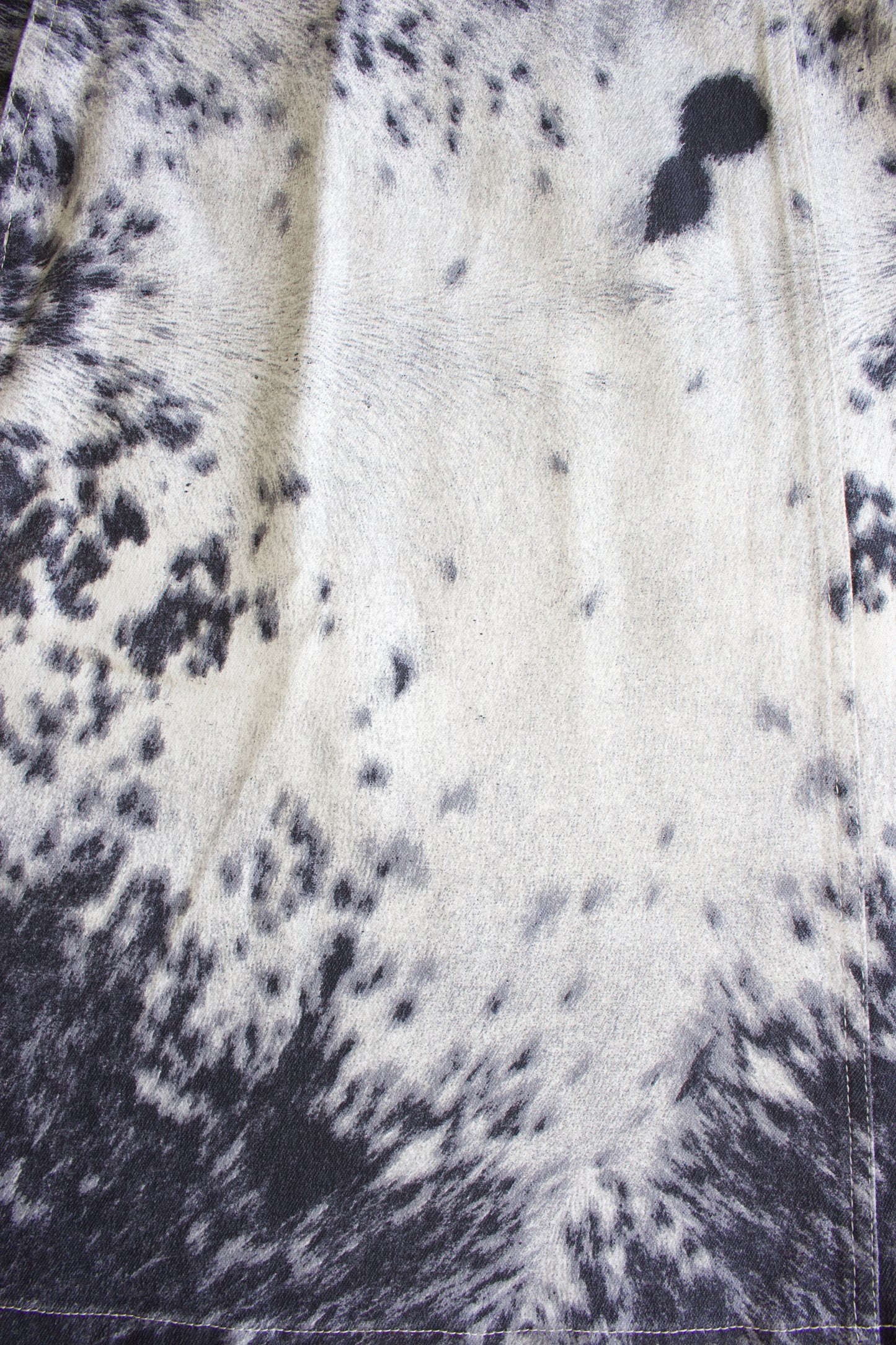 Roberto Cavalli FW 1999 cow print denim skirt