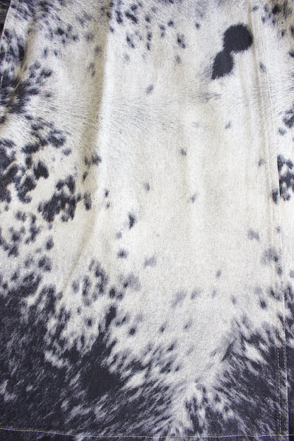 Roberto Cavalli FW 1999 cow print denim skirt