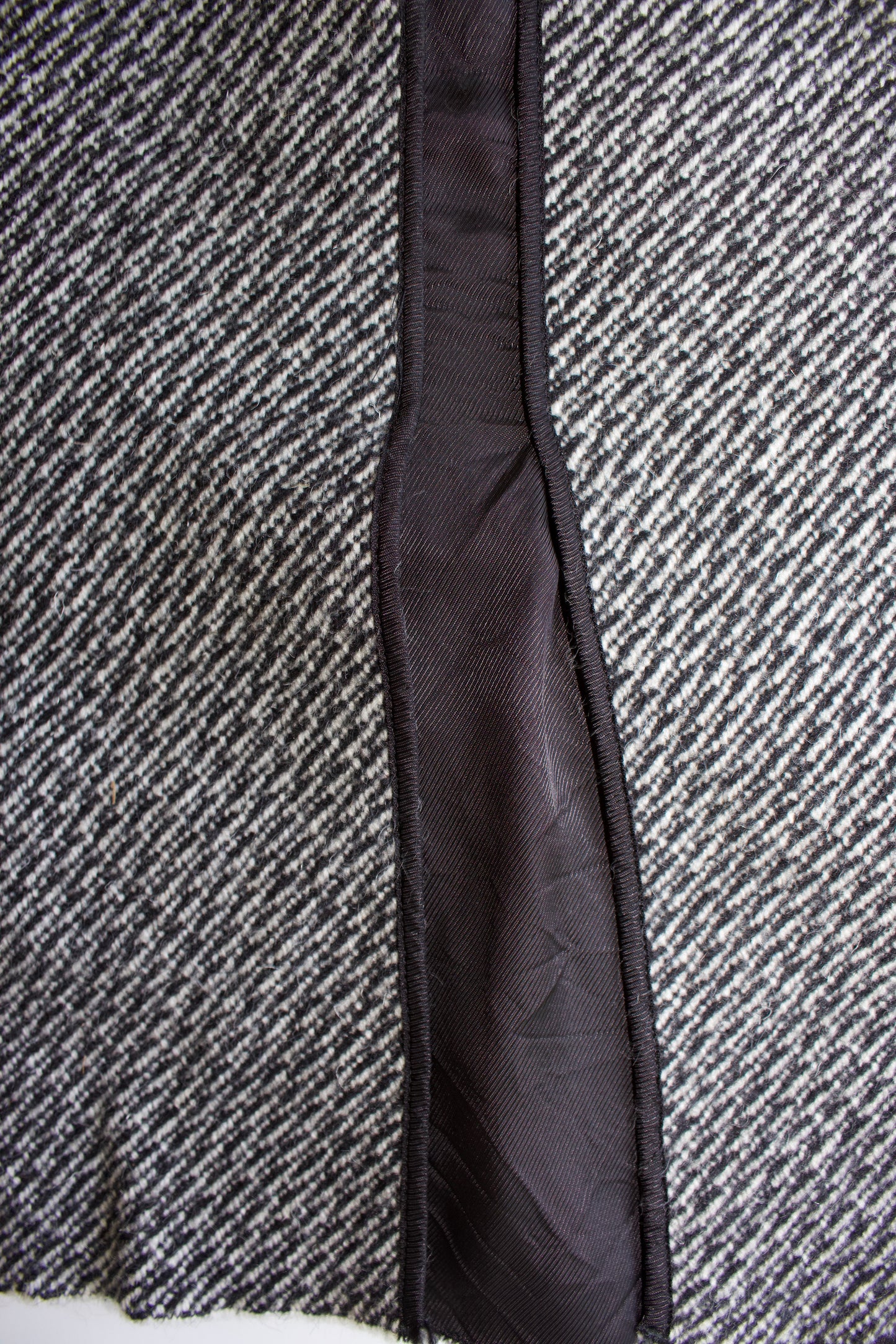 Prada FW 2003 grey wool midi-skirt