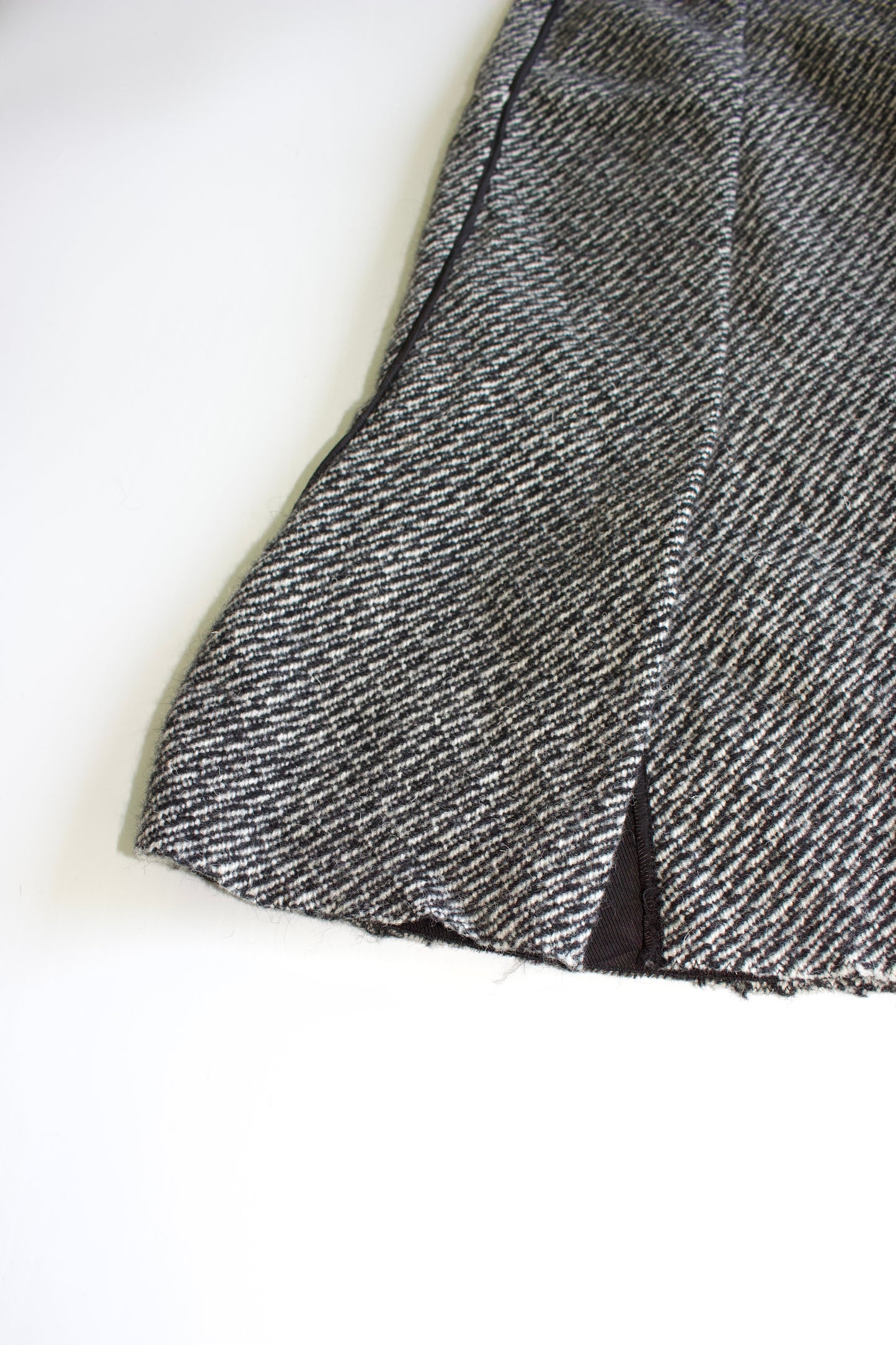 Prada FW 2003 grey wool midi-skirt