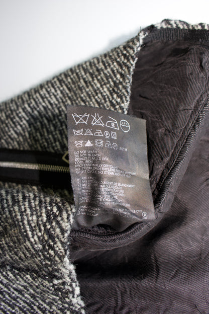 Prada FW 2003 grey wool midi-skirt
